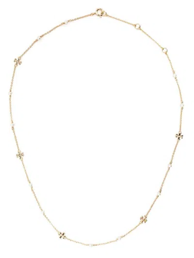 Tory Burch Delicate Kira Pearl Neck In Gld Prl