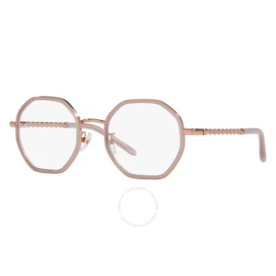 Tory Burch Demo Geometric Ladies Eyeglasses Ty1075 3329 49 In Gold