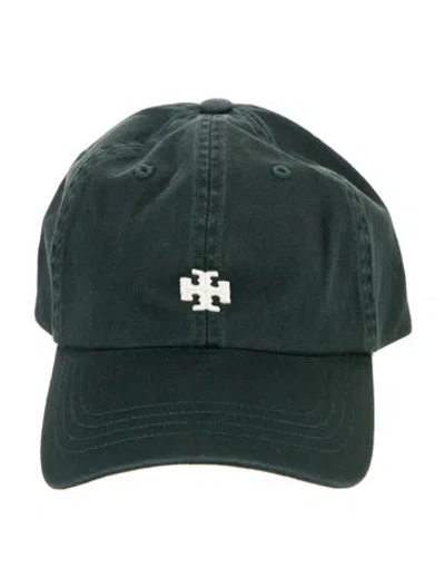 Pre-owned Tory Burch Denim Baseball Hat W/tags In Green