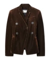 Tory Burch Double-breasted Blazer In Brown