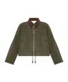 Tory Burch Denim Bomber Jacket In Multi