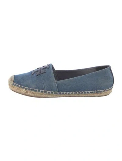 Pre-owned Tory Burch Denim Braided Accents Espadrilles