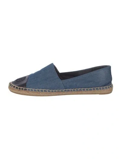 Pre-owned Tory Burch Denim Espadrilles In Blue