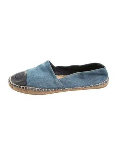 Pre-owned Tory Burch Denim Espadrilles In Blue