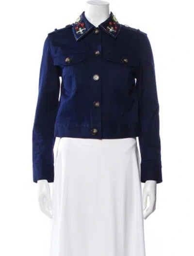 Pre-owned Tory Burch Denim Jacket In Blue