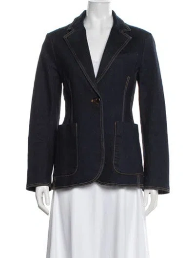 Pre-owned Tory Burch Denim Jacket In Blue