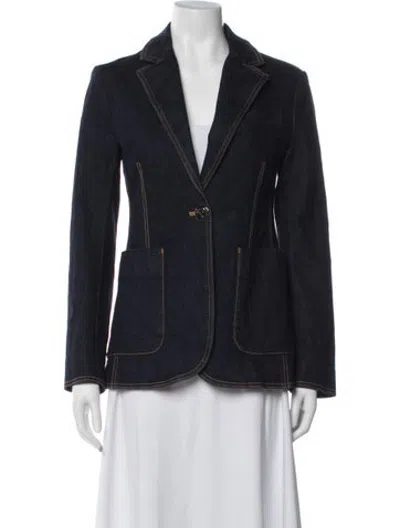 Pre-owned Tory Burch Denim Jacket In Blue