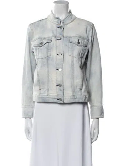 Pre-owned Tory Burch Denim Jacket In White