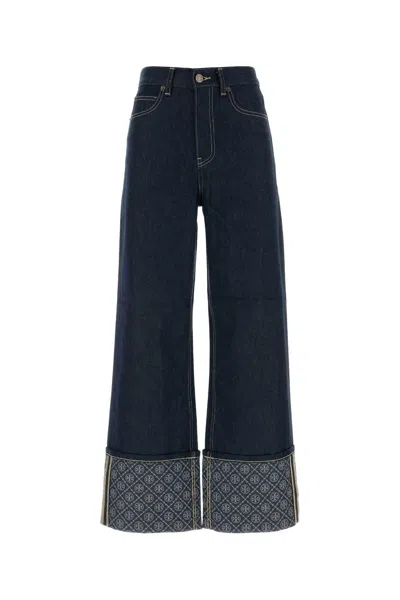 Tory Burch Denim Jeans In Blue