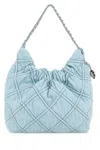 Tory Burch Denim Mini Fleming Handbag In Denim