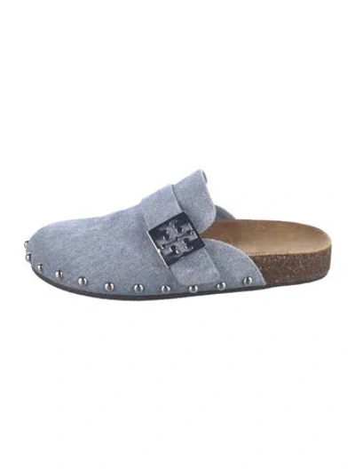 Pre-owned Tory Burch Denim Mules In Blue