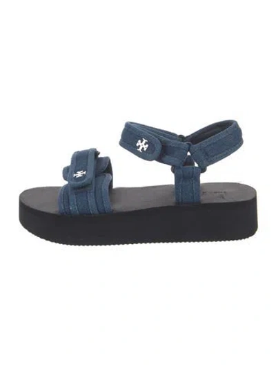 Pre-owned Tory Burch Denim Sandals In Blue