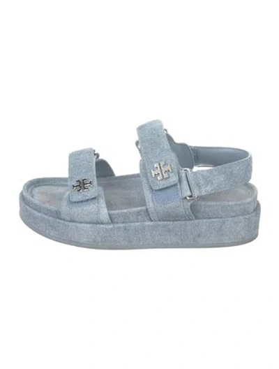 Pre-owned Tory Burch Denim Sandals In Blue