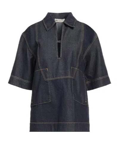 Tory Burch Denim Shirts In Blue