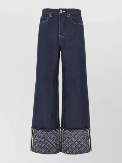 Tory Burch Denim Straight-leg Jeans In Blue