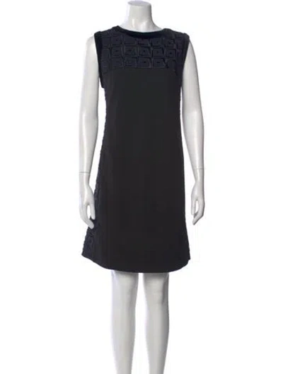 Pre-owned Tory Burch Denise Mini Dress In Black