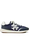 Tory Burch Destiny Logo-embellished Sneakers In Retro Navy