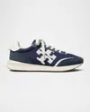 Tory Burch Destiny Logo-embellished Sneakers In Retro Navy Retro Navy Purity