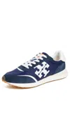 Tory Burch Destiny Logo-embellished Sneakers In Retro Navy/purity