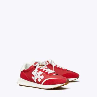 Tory Burch Destiny Trainer In Tory Red/tory Red/white