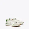 Tory Burch Destiny Trainer In White/purity/pale Green