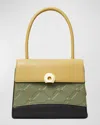 Tory Burch Small Deville Colorblock Leather Top Handle Bag