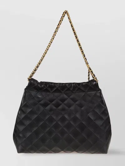 Tory Burch Diamond Quilted Chain Shoulder Bag In Black