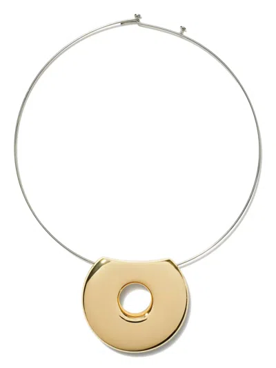 Tory Burch Donut Collar Necklace In Gold