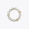 Tory Burch Donut Necklace In Light Silver/multi