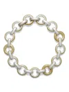 Tory Burch Donut Link Necklace In Silver