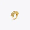 Tory Burch Donut Ring In Light Brass