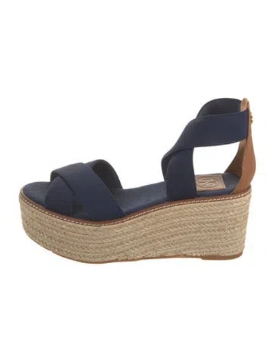 Pre-owned Tory Burch D'orsay Pumps In Blue