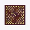 Tory Burch Dotted T Monogram Neckerchief In Brown
