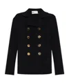 Tory Burch Long-sleeved Double-breasted Jacket In Black