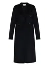 Tory Burch Double-breasted Wool Coat In Black