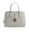 Tory Burch Double Handle Tote Bag In Gray