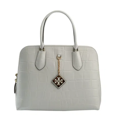 Tory Burch Double Handle Tote Bag In Gray