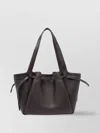 Tory Burch Double Handle Tote Bag With Side Ties In Black