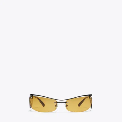 Tory Burch Double-lens Runway Sunglasses In Brown