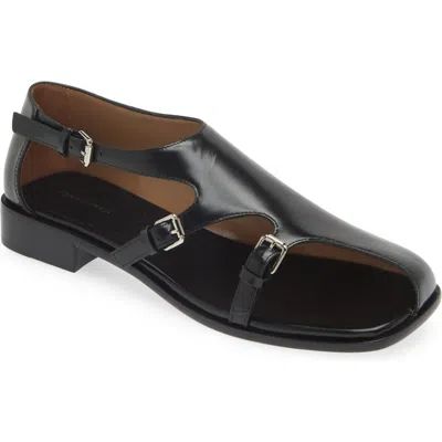 Tory Burch Double Monk Strap Shoe In Black
