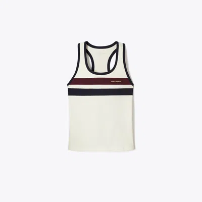 Tory Burch Double-stripe Tennis Tank In White