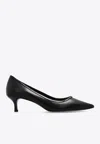 Tory Burch Double T 45 Leather Pumps
