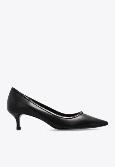 Tory Burch Double T 45 Leather Pumps
