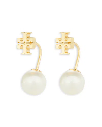 Tory Burch Faux Pearl Front/back Earrings