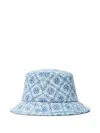 Tory Burch T Monogram Denim Bucket Hat In Blue