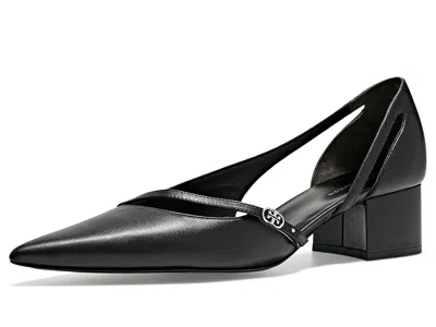 Tory Burch Double T Buckle D'orsay Pumps In Black