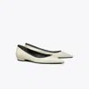 Tory Burch Double T Pointed-toe Flats In Multi