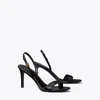 Tory Burch Double T Buckle Slingback Sandal In Perfect Black