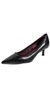 Tory Burch Double T Buckle Kitten Heel Pump 45mm Perfect Black / Perfect Black In Multi