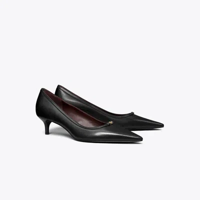 Tory Burch Double T Buckle Low-heeled Pump In Black